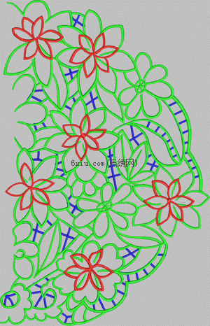 Hollow-out needle-wrapped flower embroidery pattern album