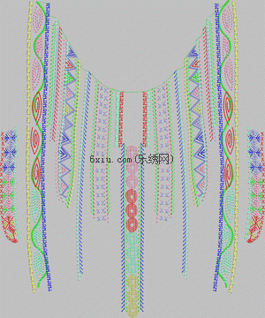 Abstract collar embroidery pattern album