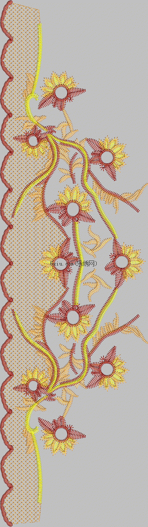 Plaid skirt embroidery pattern album