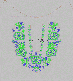 Thorn collar embroidery pattern album