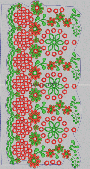 Classic Flower-cut Skirt Edge embroidery pattern album