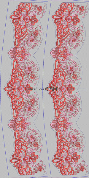 Complex lace skirt embroidery pattern album