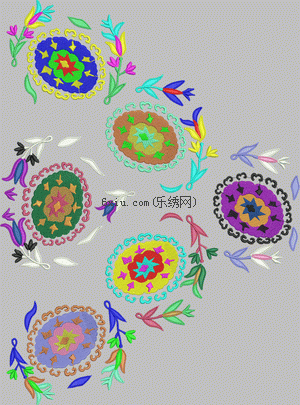 Irregular flower combinations embroidery pattern album