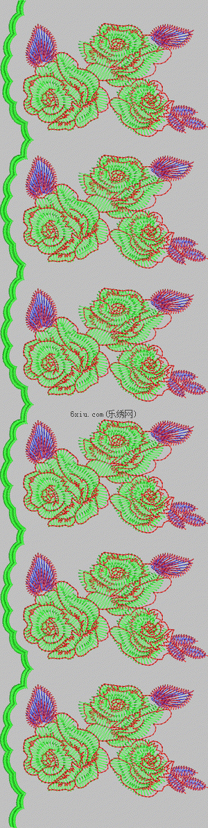 Rose Bar embroidery pattern album