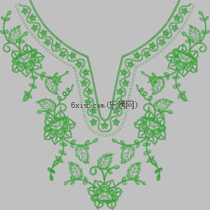 Simple flower collar embroidery pattern album