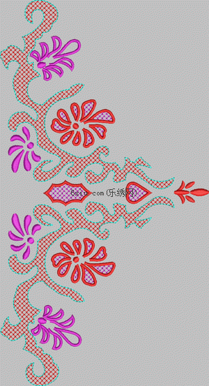 Mesh-wrapped needle flower abstraction embroidery pattern album