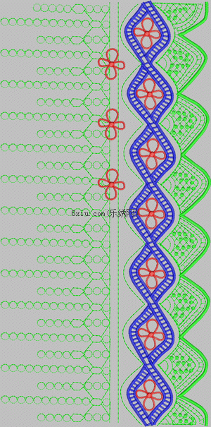 Abstract edge dot circle embroidery pattern album