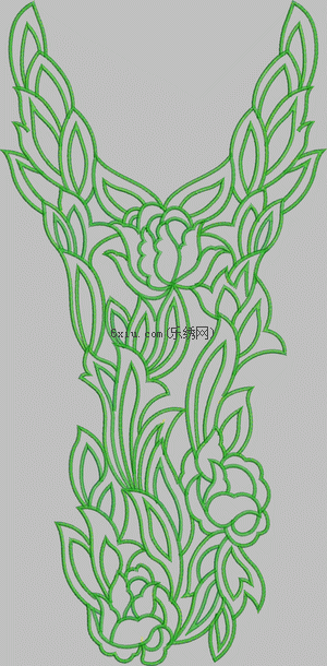 Abstraction of collar curve embroidery pattern album