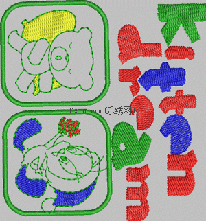 Bear cartoon embroidery pattern album