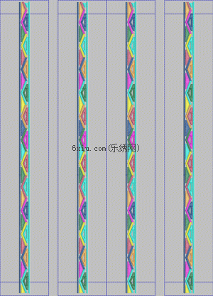 Triangular strip embroidery pattern album