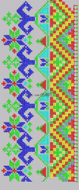 Cross Stitch Strip Abstraction embroidery pattern album