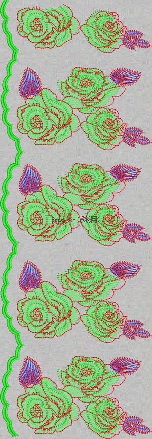 Classic Rose Skirt embroidery pattern album