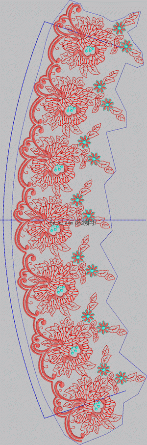 Single needle flower skirt embroidery pattern album