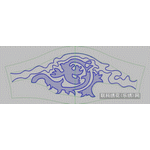 Mesh abstract curve embroidery pattern album