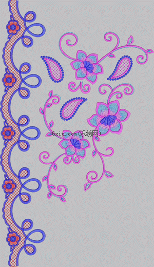 Classic Mesh Flower Skirt embroidery pattern album
