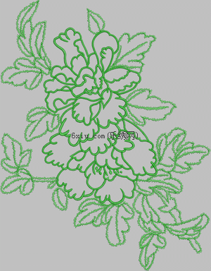 Paeonia suffruticosa embroidery pattern album