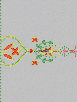 Cross-stitch Abstract gourd flower embroidery pattern album