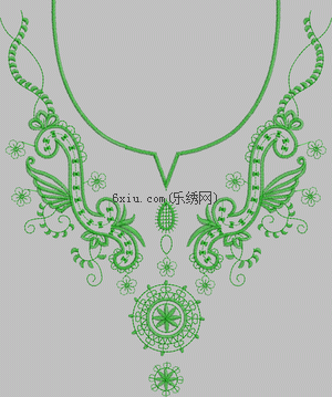 Abstract wing collar embroidery pattern album