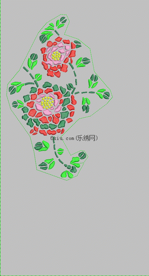 Abstract peony flower embroidery pattern album