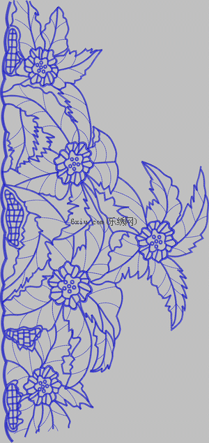 Abstract pendulum of leaves embroidery pattern album