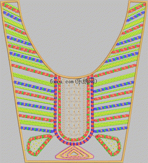 Single needle diamond middle east front collar embroidery pattern album