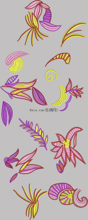 Classic leaf embroidery pattern album
