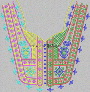 Abstract trapezoidal front-runner Middle East complex embroidery pattern album