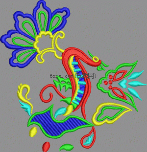 Peacock abstraction embroidery pattern album