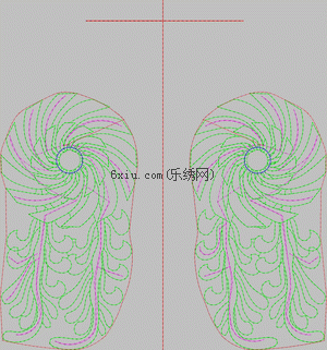 Rotating single needle abstraction embroidery pattern album