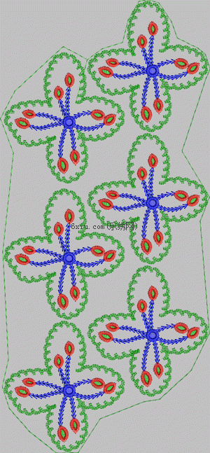 Waterdrop Flowers in Wave Single-needle Wheat Spikes embroidery pattern album