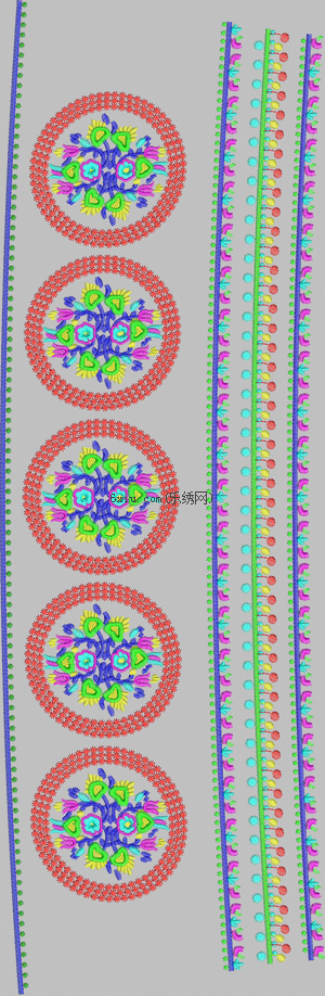 Auspicious Circle Flowers of Traditional Nationalities embroidery pattern album