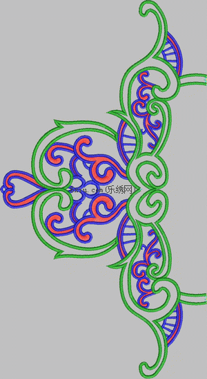 Curved needle embroidery pattern album