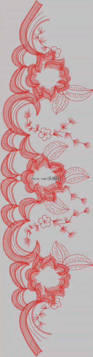 Traditional hem dress embroidery pattern album