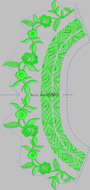 Rear flower collar embroidery pattern album