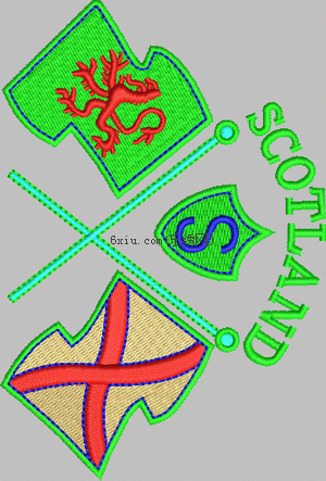 Flag Badge embroidery pattern album