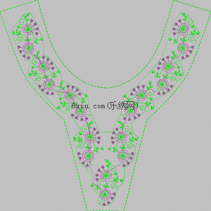 Y-shaped collar beads embroidery pattern album