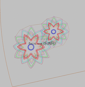 Single needle E-shaped flower embroidery pattern album