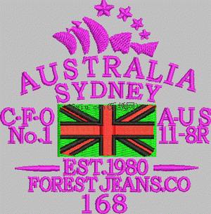 Australia Flag embroidery pattern album