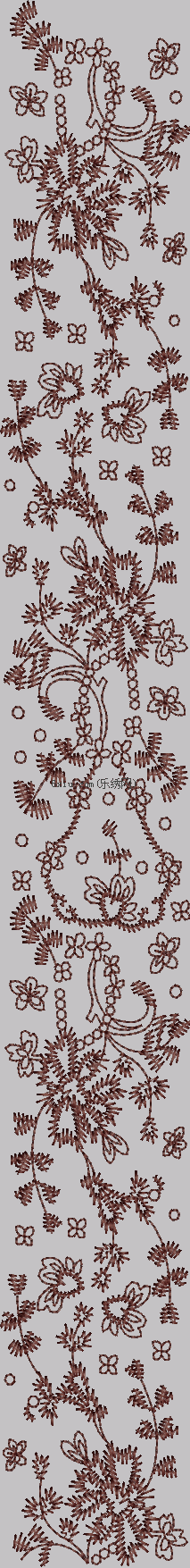 Floret strip embroidery pattern album