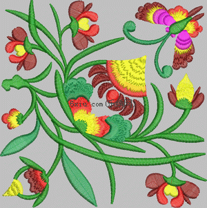 Traditional Flower Butterfly embroidery pattern album