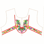 Classical floret anterior middle embroidery pattern album