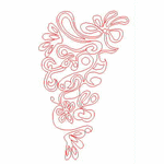 Simple curve embroidery pattern album
