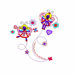 Flower Fairy Cartoon embroidery pattern album
