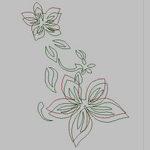 Single needle flower embroidery pattern album
