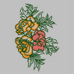 Grid flower embroidery pattern album