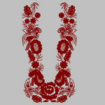 Simple symmetrical flower embroidery pattern album