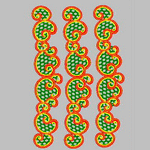 Honeycomb bar embroidery pattern album