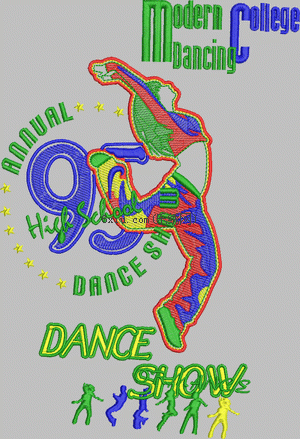 Dancing girl embroidery pattern album