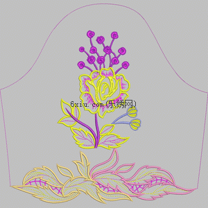Shoulder flower embroidery pattern album
