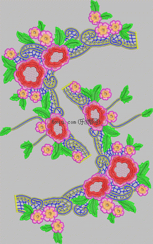 Water soluble collar embroidery pattern album